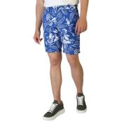 Bloemenprint Katoenen Shorts voor Mannen Tommy Hilfiger , Blue , Heren