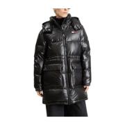 Midi Alaska Puffer Jas Tommy Hilfiger , Black , Dames