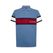 Heren Polo Shirt met Horizontaal Contrastband Tommy Hilfiger , Blue , ...