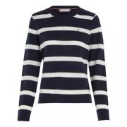 Donkerblauwe Sweaters Tommy Hilfiger , Blue , Dames