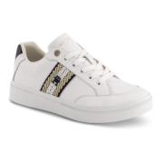 Stijlvolle Lage Top Leren Sneakers Tommy Hilfiger , White , Dames