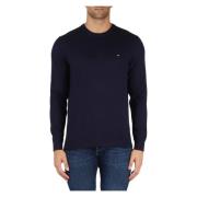 Katoenen en Cashmere Crewneck Sweater Tommy Hilfiger , Blue , Heren