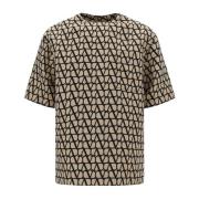Iconograaf Crewneck T-shirt Valentino , Brown , Heren