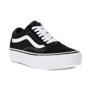 Klassieke zwarte suède platformsneakers Vans , Black , Dames