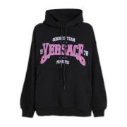 Hoodies Versace , Black , Dames