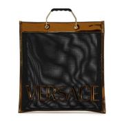 Zwarte mesh Versace boodschappentas Versace , Black , Heren