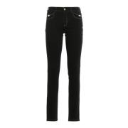 Iconische Skinny Jeans voor Vrouwen Versace , Black , Dames