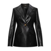 Leren blazer Versace , Black , Dames