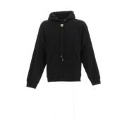Gauzed Fleece Sweatshirt Versace , Black , Heren