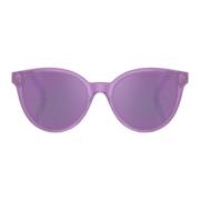 Modieuze Transparante Paarse Zonnebril Versace , Purple , Dames