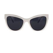 Stijlvolle Cat-Eye Zonnebril Versace , White , Unisex