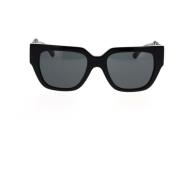 Gedurfde vierkante zonnebril met gebreide armen Versace , Black , Unis...