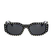 Biggie Zonnebril met Studs Versace , Black , Unisex