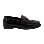Zwarte Loafer Schoenen met Iconische Medusa Versace , Black , Dames