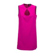 Mini stretch crêpe jurk in fuchsia Versace , Pink , Dames
