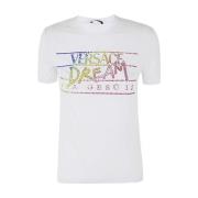 Logo T-Shirt Versace , White , Dames