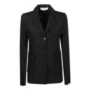 Zwarte enkellange jas Victoria Beckham , Black , Dames