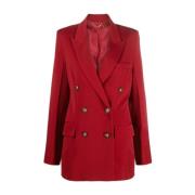 Rode double-breasted blazer Victoria Beckham , Red , Dames