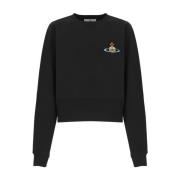 Zwart Cropped Sweatshirt met Orb Borduursel Vivienne Westwood , Black ...
