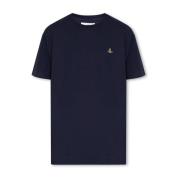 T-shirt met logo Vivienne Westwood , Blue , Heren