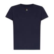 T-shirt met logo Vivienne Westwood , Blue , Heren
