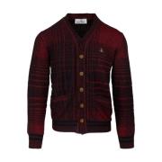 Zwart/Rode Geruite Cardigan Vivienne Westwood , Multicolor , Heren