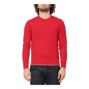 Ronde hals gekweek Armani Exchange , Red , Heren