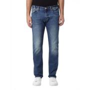 Slim-fit Denim Blauwe Jeans Armani Exchange , Blue , Heren
