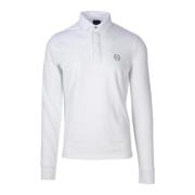 Heren Polo met Lange Mouwen Armani Exchange , White , Heren