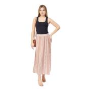 Maxi rok met gestreepte tailleband Armani Exchange , Pink , Dames