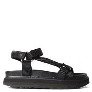 Zomerse Stijl Platte Sandalen ASH , Black , Dames