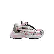 Race Sneakers - Zilver/Zwart/Wit/BubbleGum ASH , Pink , Dames
