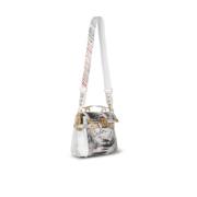 Cross Body Tas met Graffiti Print Balmain , White , Dames