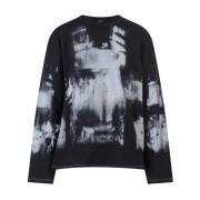 Heren longsleeve t-shirt Balmain , Black , Heren