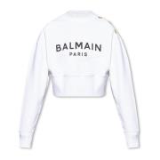 Sweatshirt met logo Balmain , White , Dames