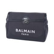 Denim Grijze Logo Crossbody Tas Balmain , Gray , Dames