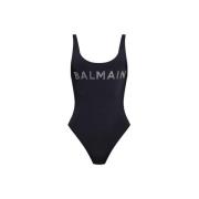 Eendelig badpak Balmain , Black , Dames