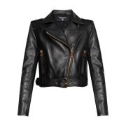 Leren jas Balmain , Black , Dames