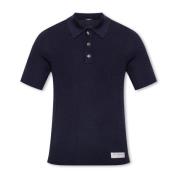 Wollen poloshirt Balmain , Blue , Heren