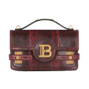 B-Buzz 24 Karung leather bag Balmain , Red , Dames