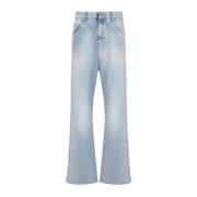 Cotton wide-leg jeans Balmain , Blue , Heren