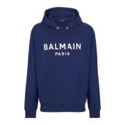 Paris hoodie Balmain , Blue , Heren