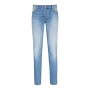 Slim-fit katoenen jeans Balmain , Blue , Heren