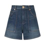 Vintage denim shorts Balmain , Blue , Dames