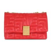 1945 Soft small bag in quilted leather Balmain , Red , Dames