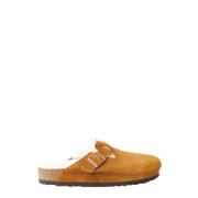 Shearling Mules met Anatomisch Gevormd Voetbed Birkenstock , Beige , H...