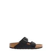 Arizona Vegan Birko-Flor Sandalen Birkenstock , Black , Heren