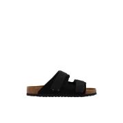 Uji slides Birkenstock , Black , Heren