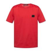 T-shirt met logo Dolce & Gabbana , Red , Heren