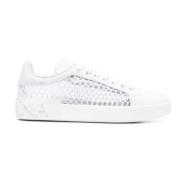 Logo Mesh-Panel Sneakers Dolce & Gabbana , White , Dames